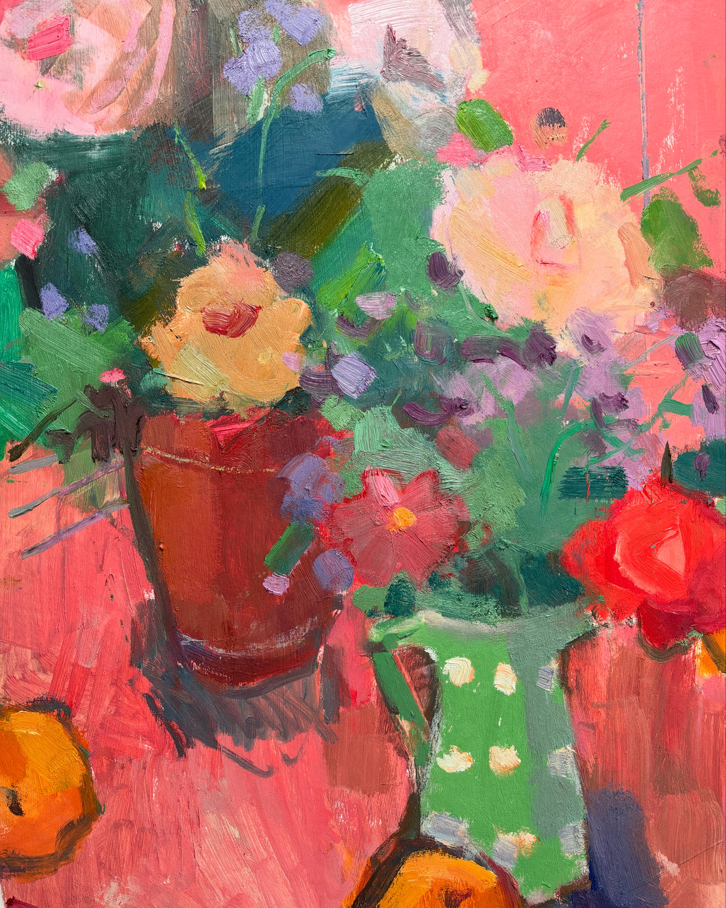 Peonies with Spotty Jug