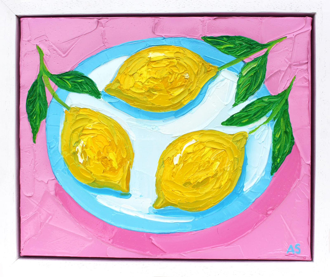 Lovely Lemons on Pink
