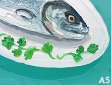 Load image into Gallery viewer, Salmon on a Plate with Parsley &amp; Lemon
