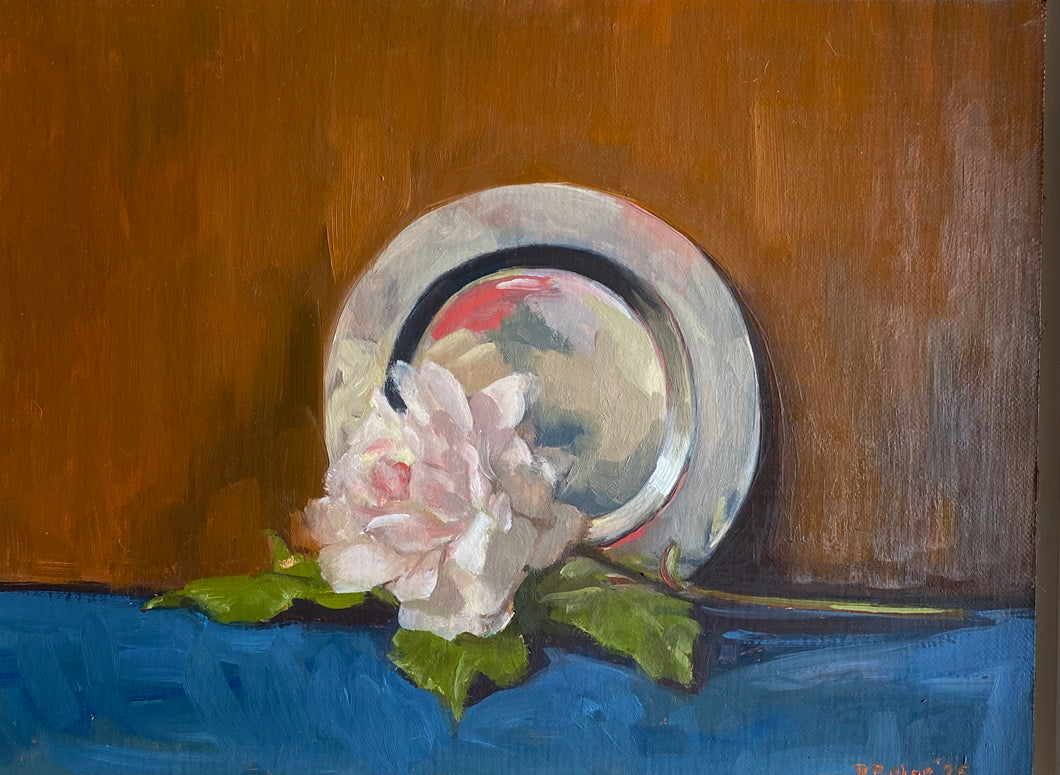 Silver Plate and Rose