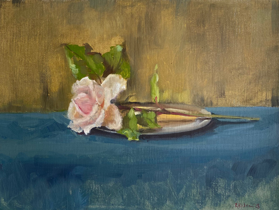 Rose on a Silver Plate