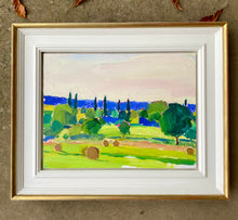 Load image into Gallery viewer, Poplars and Hay Bales
