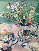 Load image into Gallery viewer, Waxflowers in a Silver Jug
