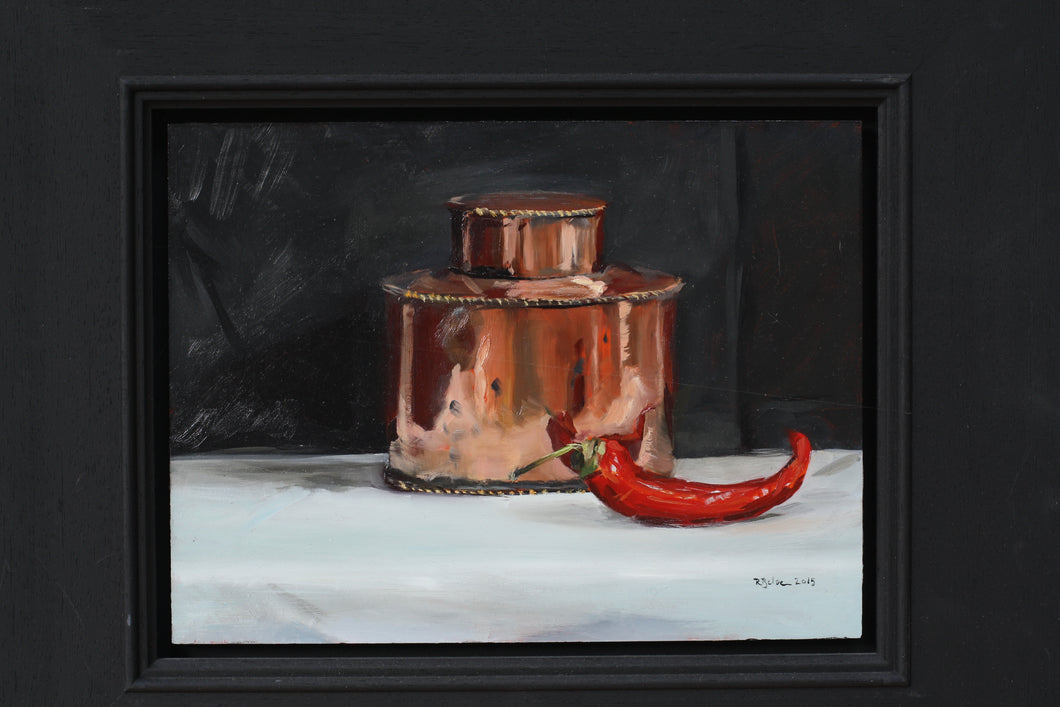 Copper Tea Caddy and Chilli
