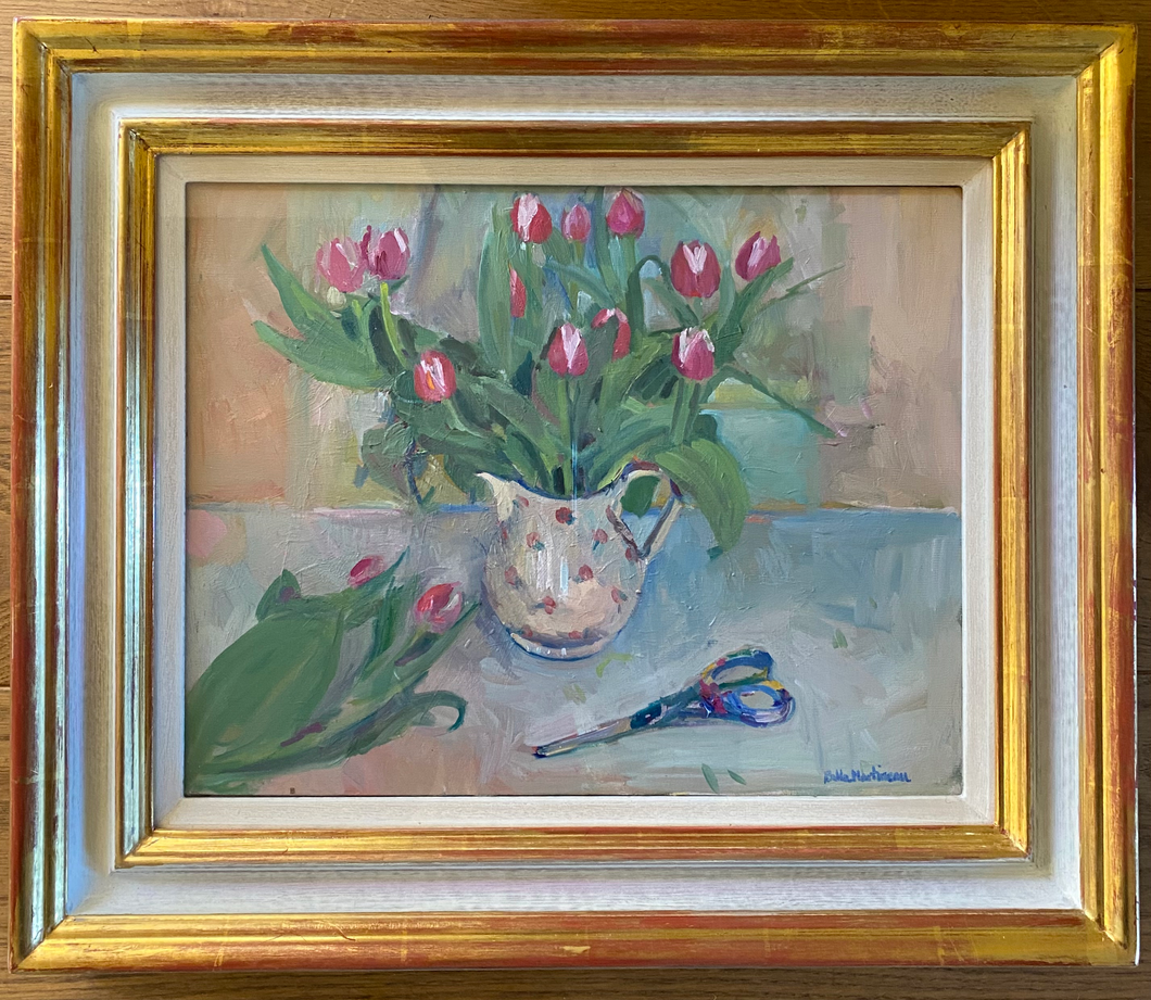 Arranging Pink Tulips